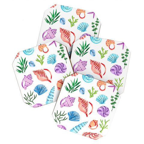Sabina Fenn Illustration Seashells I Coaster Set