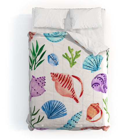 Sabina Fenn Illustration Seashells I Comforter