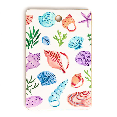 Sabina Fenn Illustration Seashells I Cutting Board Rectangle
