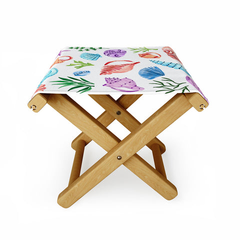 Sabina Fenn Illustration Seashells I Folding Stool
