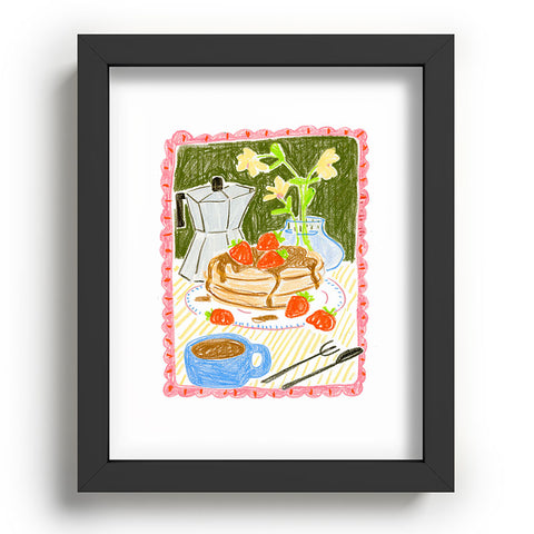 Sabina Fenn Illustration Still Life with Pancakes Recessed Framing Rectangle