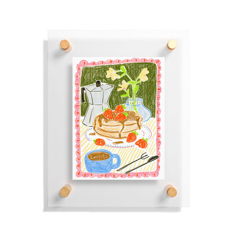 Sabina Fenn Illustration Still Life with Pancakes Floating Acrylic Print
