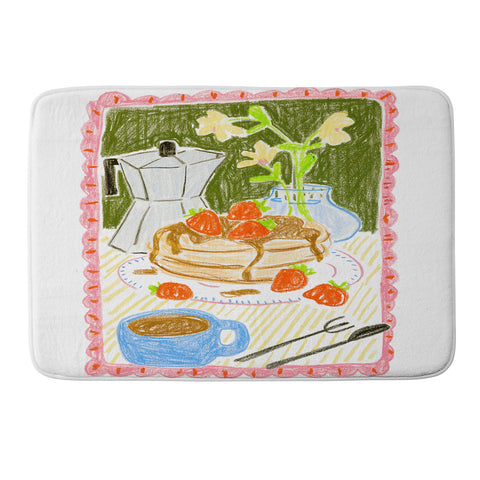 Sabina Fenn Illustration Still Life with Pancakes Memory Foam Bath Mat