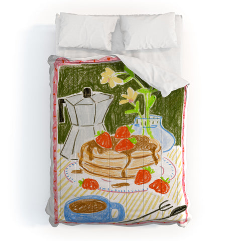 Sabina Fenn Illustration Still Life with Pancakes Comforter
