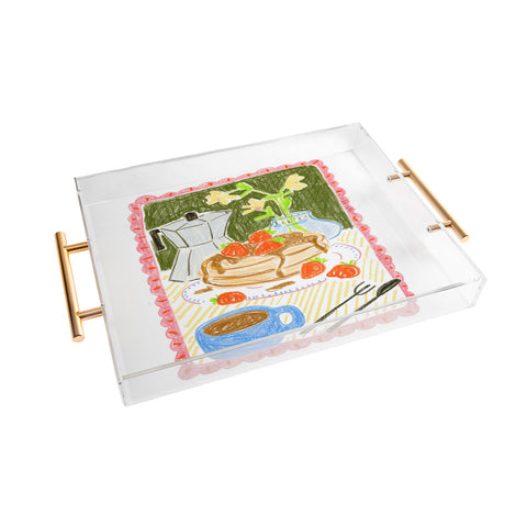 Sabina Fenn Illustration Still Life with Pancakes Acrylic Tray