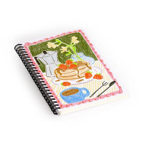 Sabina Fenn Illustration Still Life with Pancakes Spiral Notebook