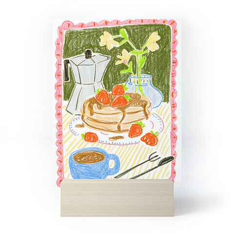 Sabina Fenn Illustration Still Life with Pancakes Mini Art Print