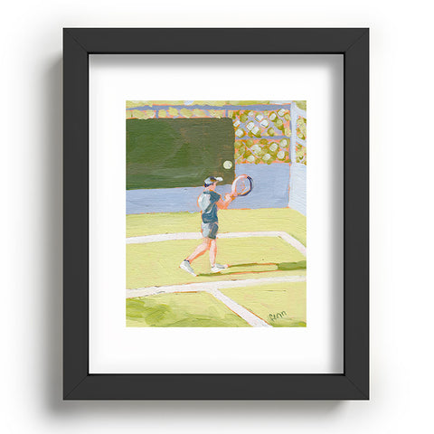 Sabina Fenn Illustration Tennis Player Recessed Framing Rectangle