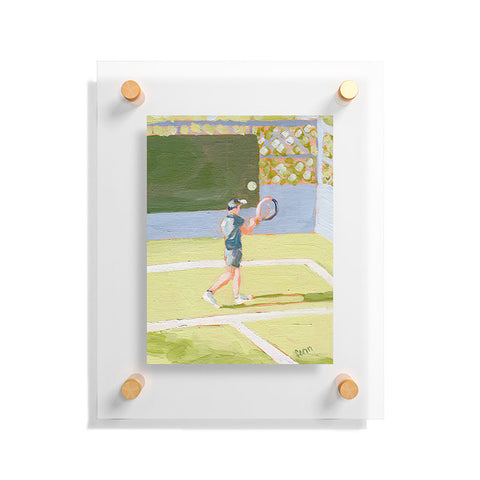 Sabina Fenn Illustration Tennis Player Floating Acrylic Print