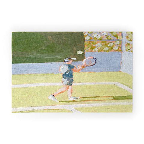 Sabina Fenn Illustration Tennis Player Welcome Mat