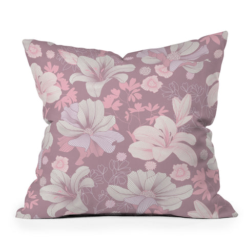 Sabine Reinhart Cottage Garden Outdoor Throw Pillow