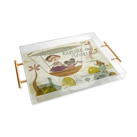 Sabine Reinhart Explore the World Acrylic Tray