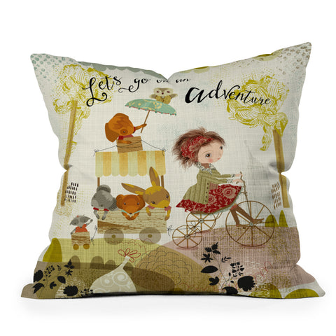 Sabine Reinhart Go on an Adventure Outdoor Throw Pillow