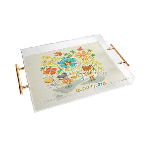 Sabine Reinhart I care for you Acrylic Tray