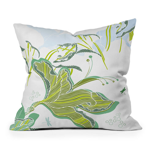Sabine Reinhart Lake Modern Outdoor Throw Pillow