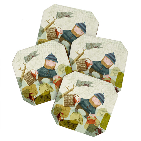 Sabine Reinhart Monday Crab Walk Coaster Set