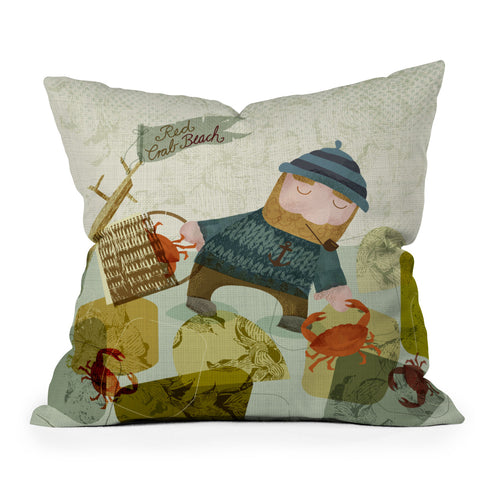 Sabine Reinhart Monday Crab Walk Outdoor Throw Pillow