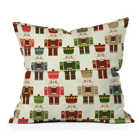 Sabine Reinhart Nutcrackers Outdoor Throw Pillow