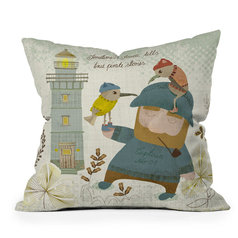 Sabine Reinhart Smitti was a Pirate Outdoor Throw Pillow