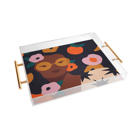 Sabrena Khadija Fruit and Flowers Acrylic Tray