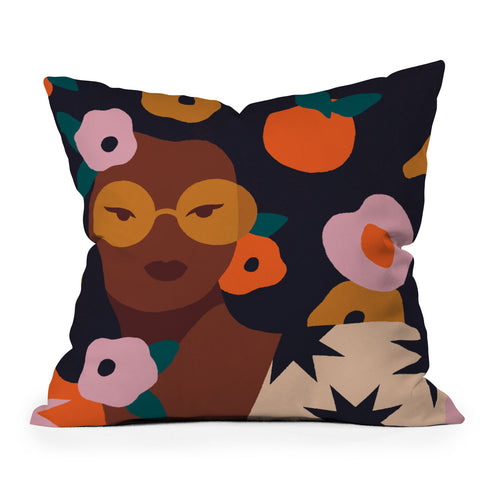 Sabrena Khadija Fruit and Flowers Outdoor Throw Pillow
