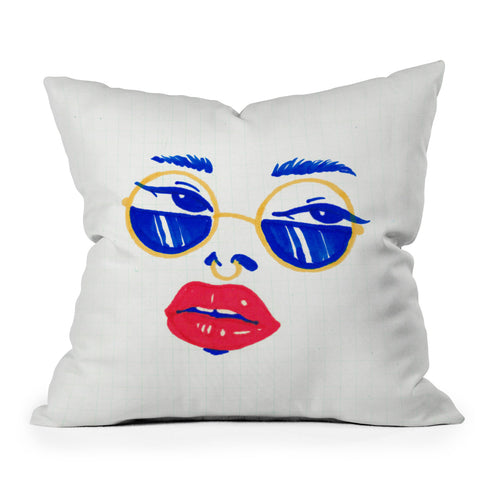 Sabrena Khadija GRL Outdoor Throw Pillow