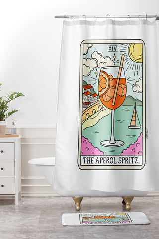 Sagepizza APEROL SPRITZ READING Shower Curtain And Mat