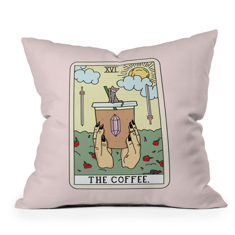 Sagepizza Coffee Reading Outdoor Throw Pillow