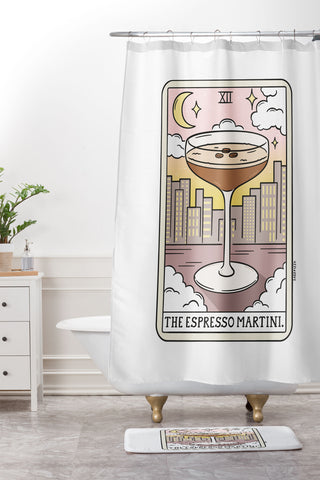 Sagepizza ESPRESSO MARTINI READING Shower Curtain And Mat