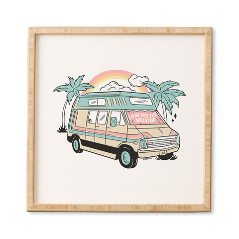 Sagepizza LIVIN FOR THE WEEKEND Framed Wall Art