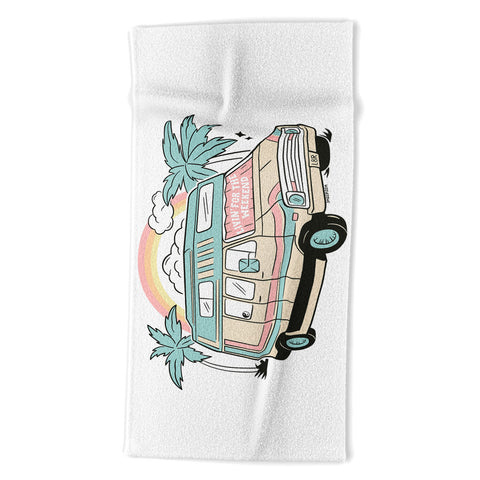 Sagepizza LIVIN FOR THE WEEKEND Beach Towel