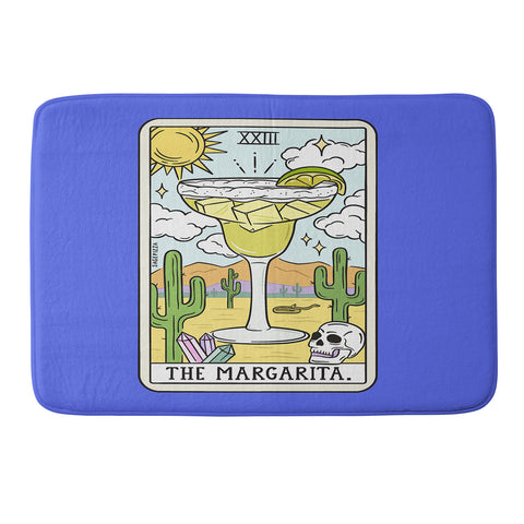 Sagepizza Margarita Reading Blue Memory Foam Bath Mat
