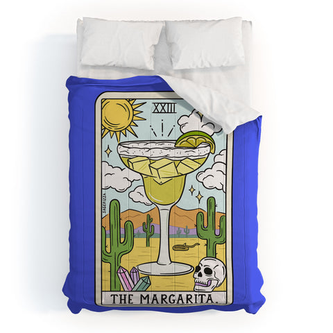 Sagepizza Margarita Reading Blue Comforter