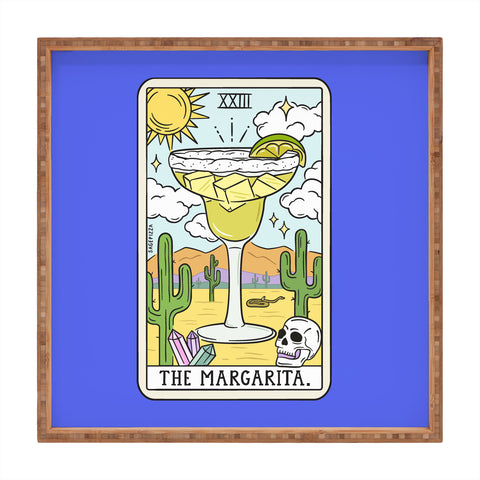Sagepizza Margarita Reading Blue Square Tray