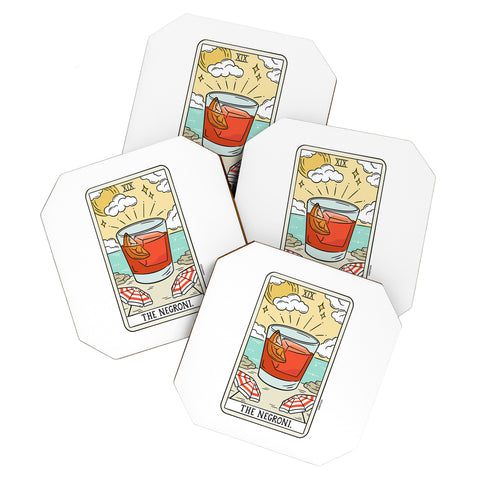 Sagepizza NEGRONI READING Coaster Set