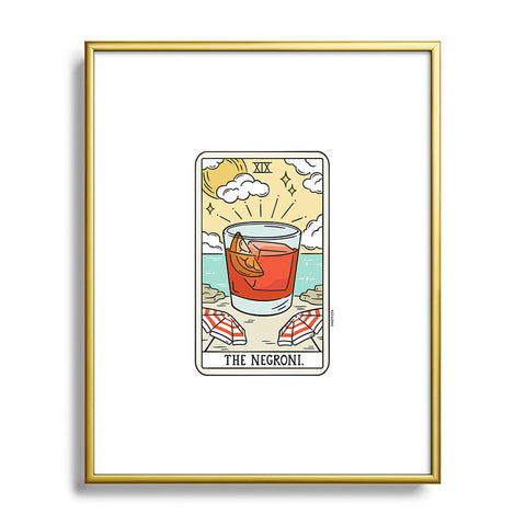 Sagepizza NEGRONI READING Metal Framed Art Print