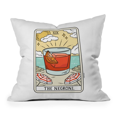 Sagepizza NEGRONI READING Throw Pillow