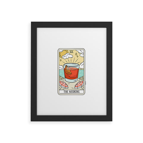 Sagepizza NEGRONI READING Framed Art Print