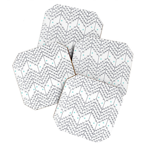 Sam Osborne Christmas Trees Snow Coaster Set