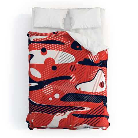 Sam Osborne Moonscape Rust Duvet Cover
