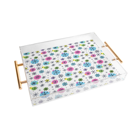 Sam Osborne Snowflake Doodles Acrylic Tray