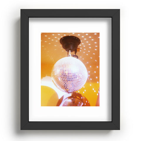 Samantha Hearn Yellow Groovy Disco Ball Recessed Framing Rectangle