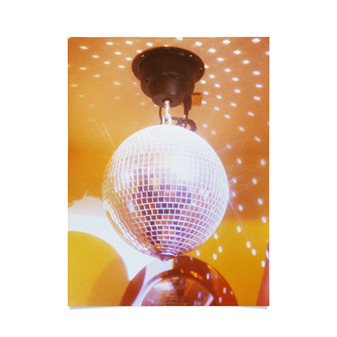 Samantha Hearn Yellow Groovy Disco Ball Poster