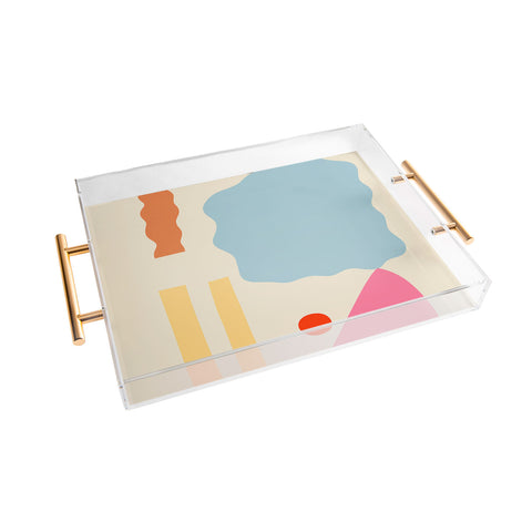 sandrapoliakov ABSTRACT PORTRAIT OF ALYONA Acrylic Tray