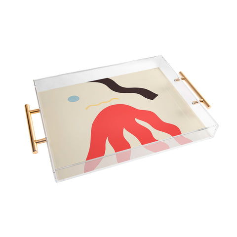 sandrapoliakov ABSTRACT PORTRAIT OF ANASTASIA Acrylic Tray