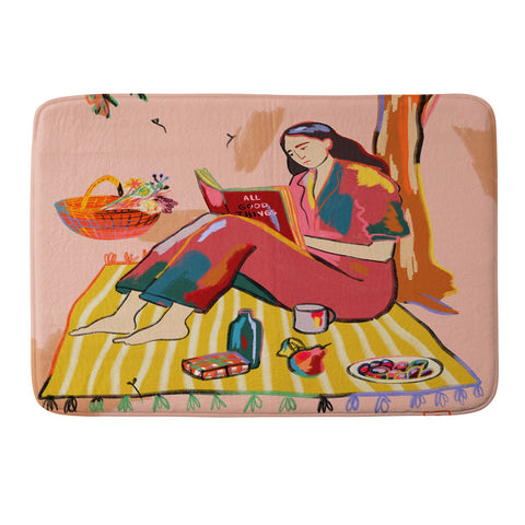 sandrapoliakov AUTUMN PICNIC IN A PARK Memory Foam Bath Mat