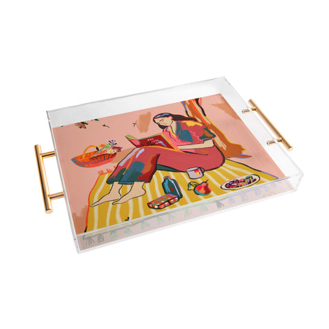 sandrapoliakov AUTUMN PICNIC IN A PARK Acrylic Tray