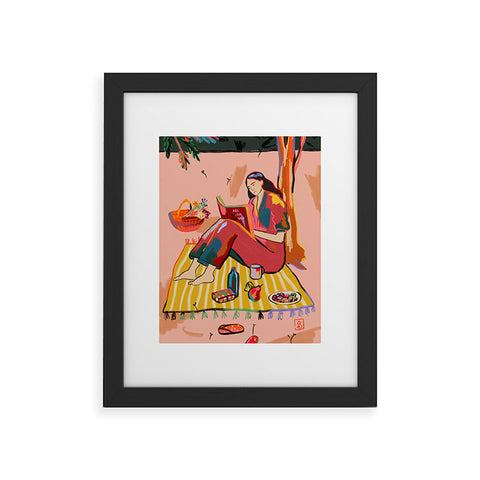 sandrapoliakov AUTUMN PICNIC IN A PARK Framed Art Print