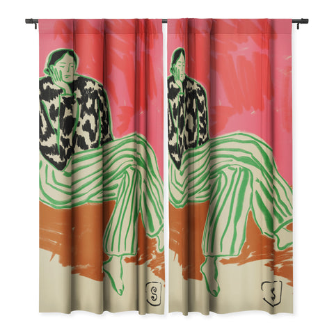 sandrapoliakov CALM WOMAN PORTRAIT Blackout Non Repeat