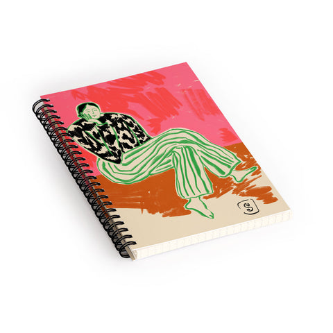 sandrapoliakov CALM WOMAN PORTRAIT Spiral Notebook